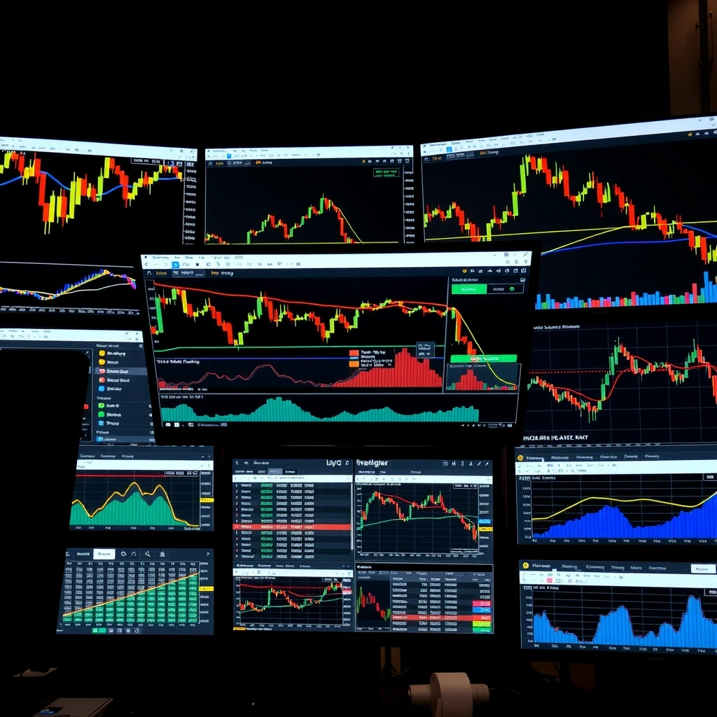 Live Trading Charts Background